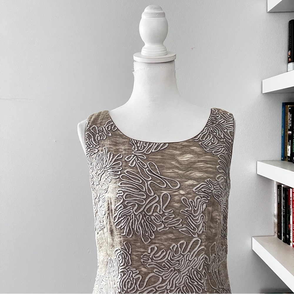 Lafayette 148 Shimmer Squiggle Pattern Sleeveless… - image 4